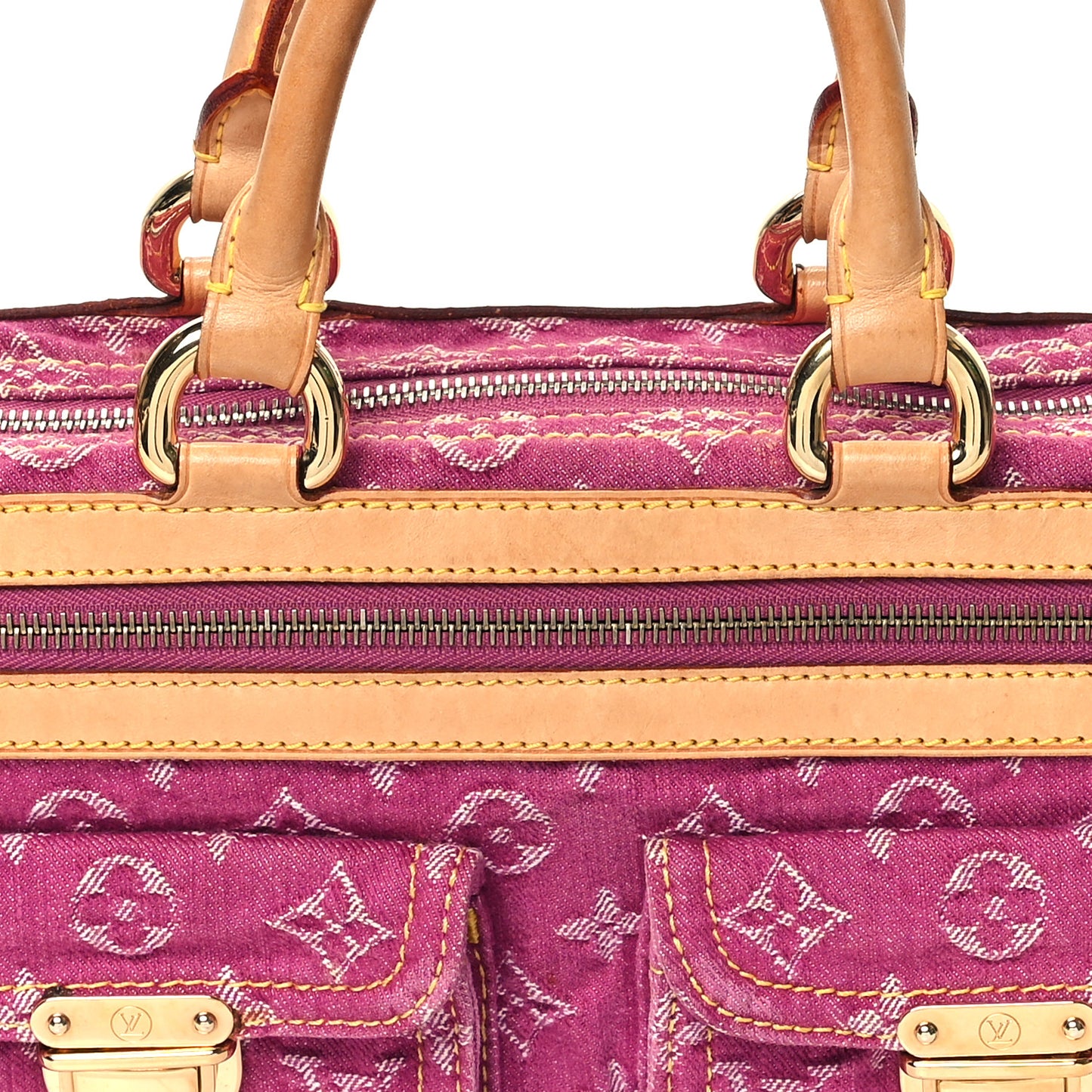 Monogram Denim Neo Speedy Fuchsia