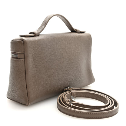 Loro Piana Grained Calfskin L19 Extra Pocket Pouch Warm Mastic 3 of 9
