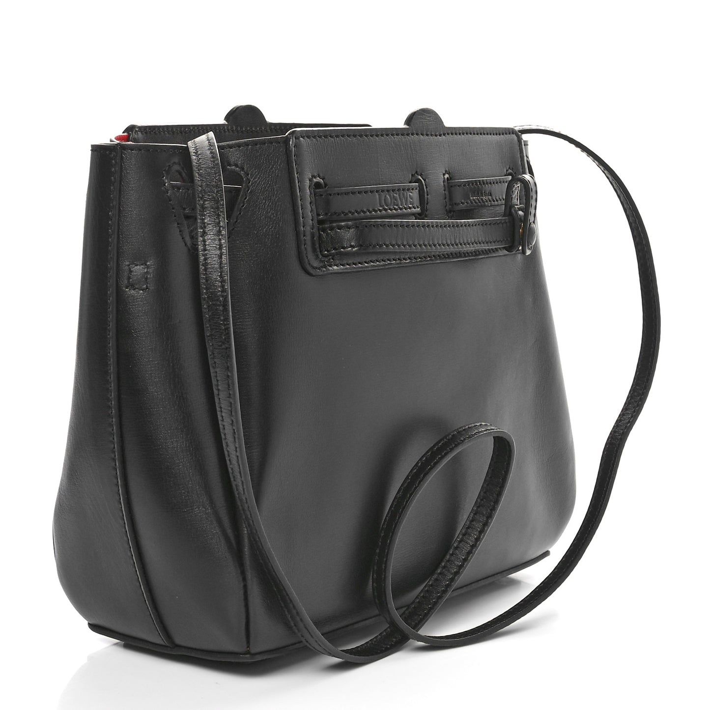 Boxcalf Mini Lazo Tote Black