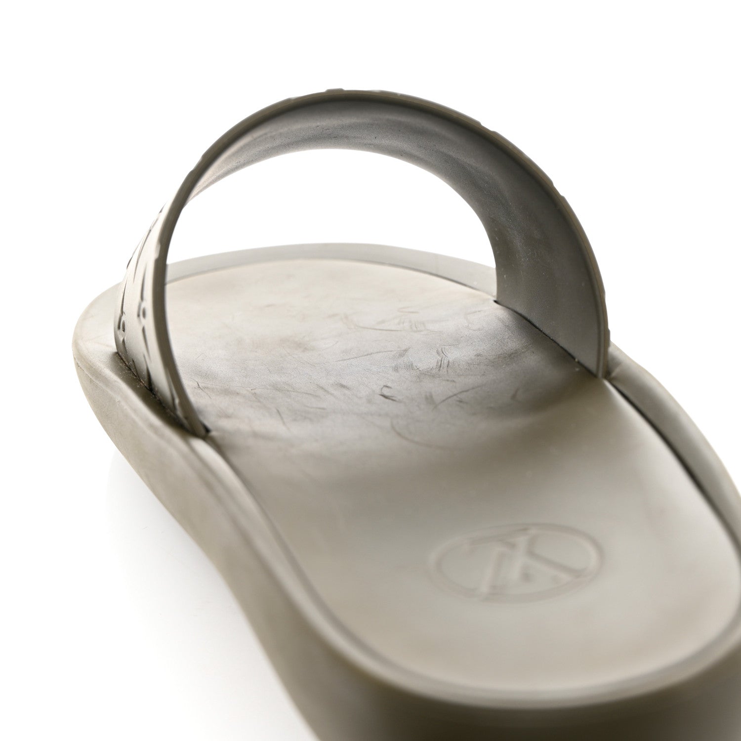 Louis Vuitton Matte Rubber Monogram Embossed Sunbath Slide Sandals 41 Khaki 8 of 9