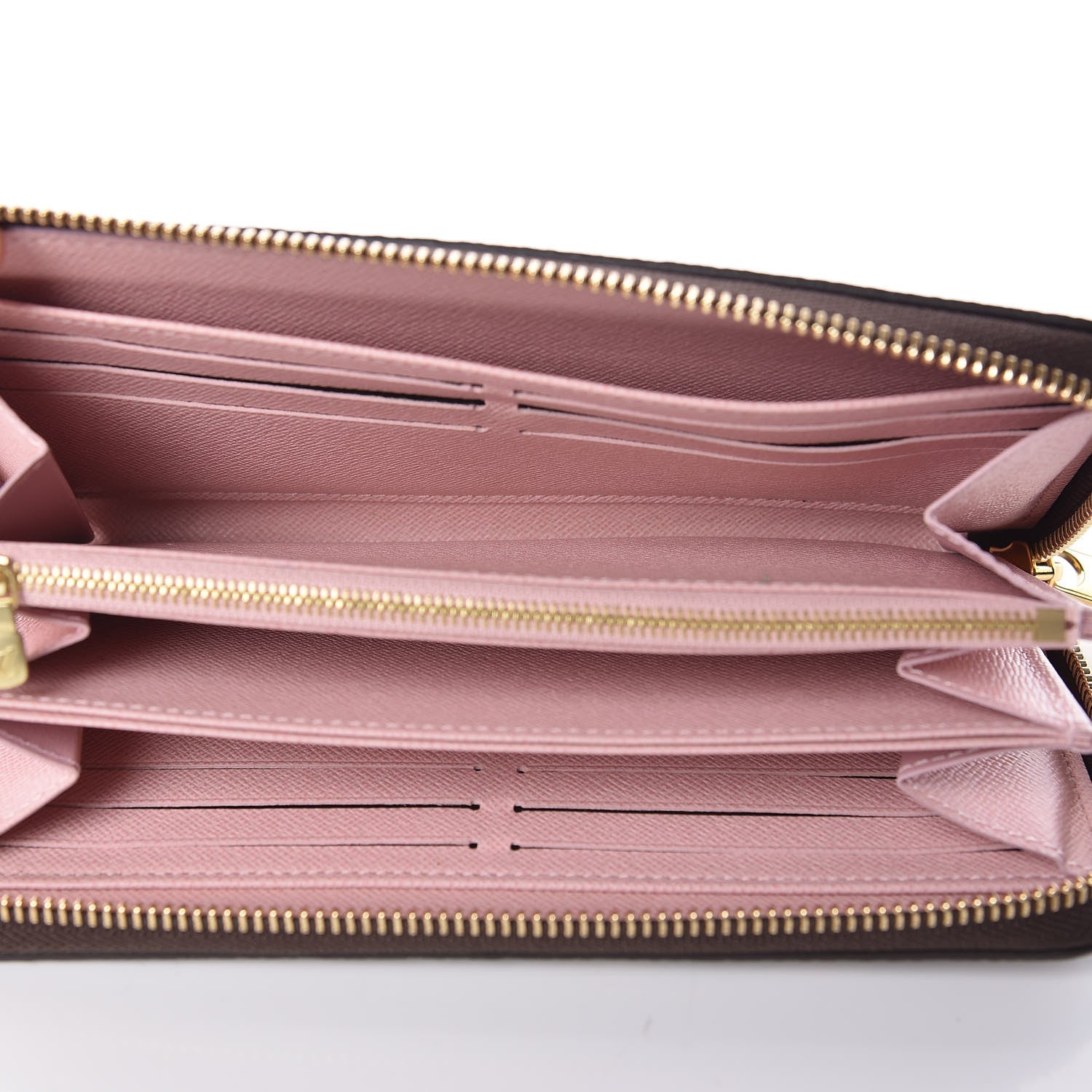 Louis Vuitton Damier Ebene Zippy Wallet Rose Ballerine 5 of 8