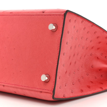 Hermes Ostrich Kelly Sellier 28 Bougainvillea 9 of 16