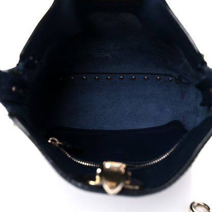 Valentino Garavani Pebbled Calfskin Mini Rockstud Flip-Lock Messenger Bag Marine 5 of 23