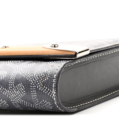 Goyard Goyardine Monte Carlo Bois Clutch With Strap Gray 10 of 14
