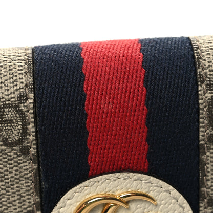 Gucci GG Supreme Monogram Textured Calfskin Web Ophidia Continental Wallet Beige White 12 of 12