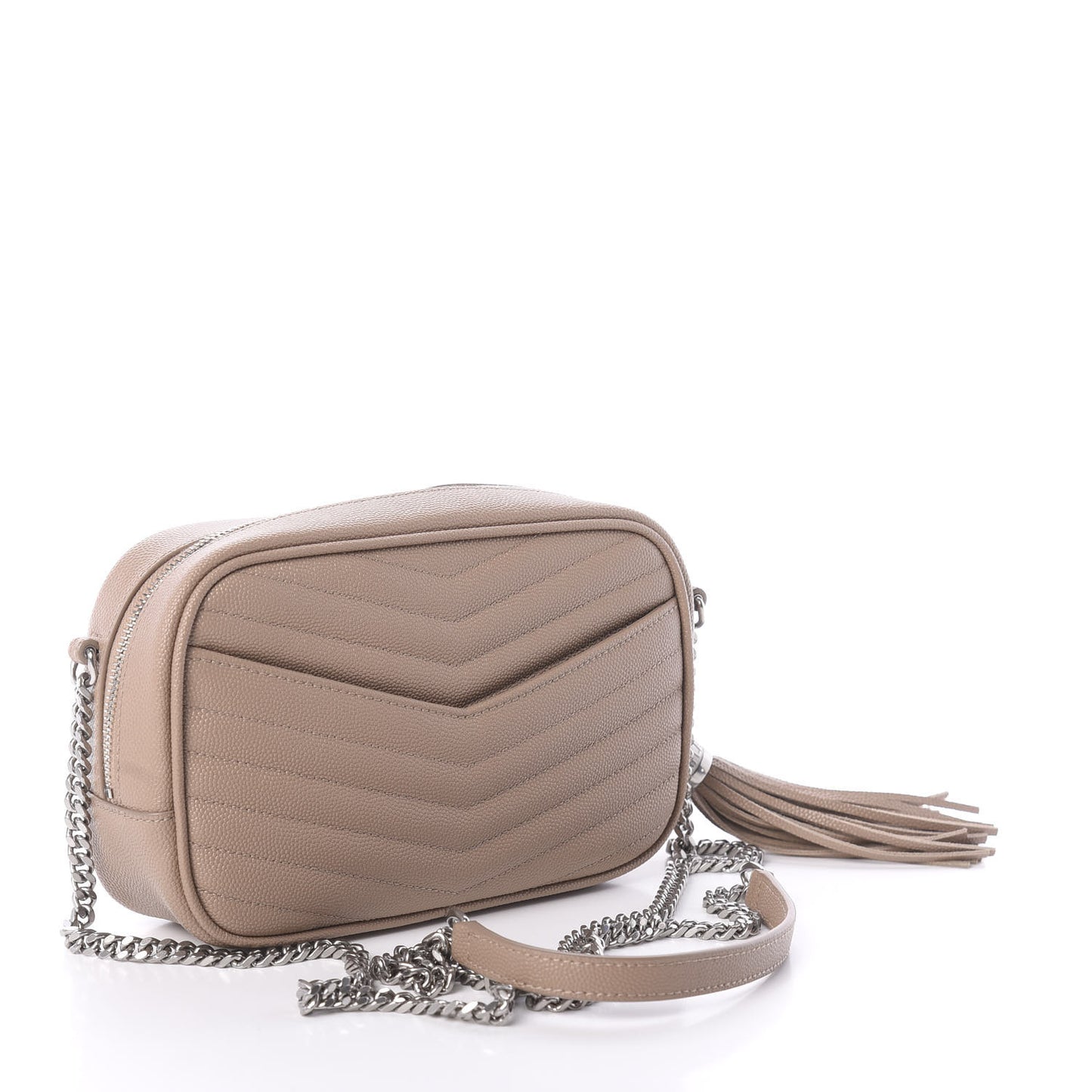 Grain De Poudre Matelasse Monogram Mini Lou Camera Bag Dark Beige