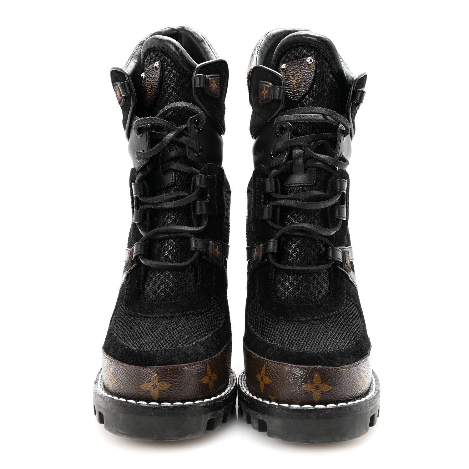 Louis Vuitton Suede Calfskin Monogram Star Trail Ankle Boots 39.5