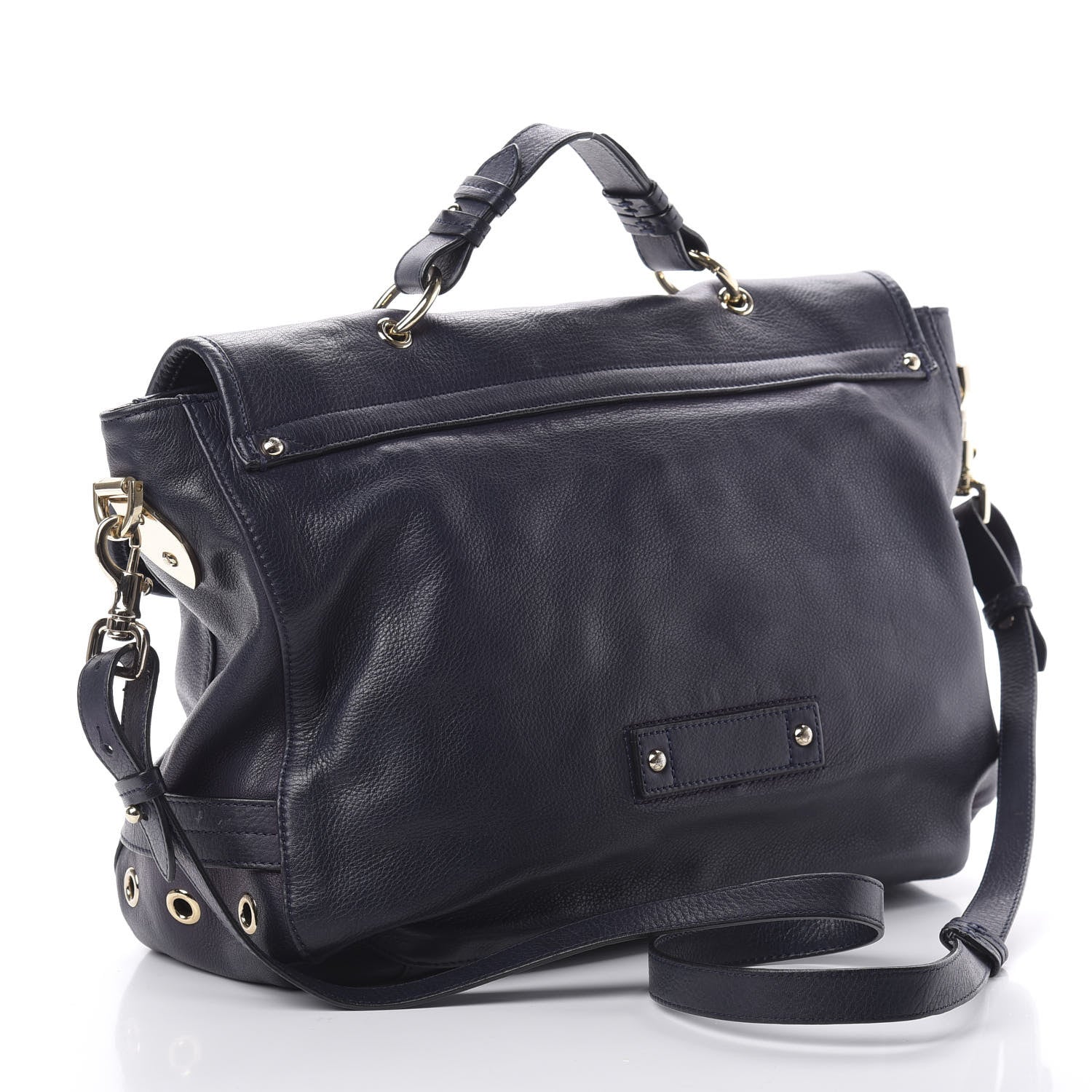 Mulberry Soft Grain Calfskin Oversized Tillie Satchel Nightshade Blue 3 of 15