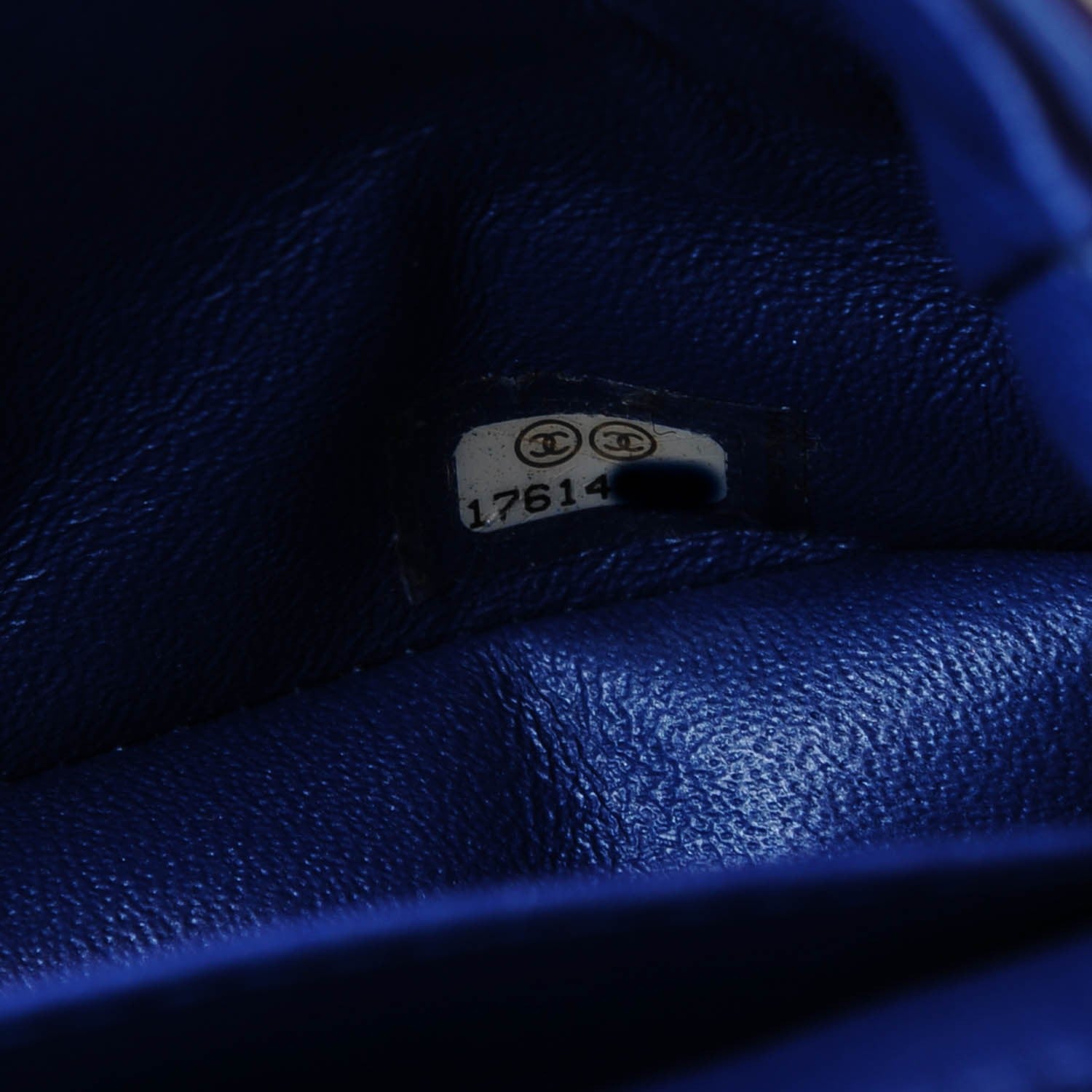 Chanel Patent Quilted Mini Rectangular Flap Blue 8 of 8