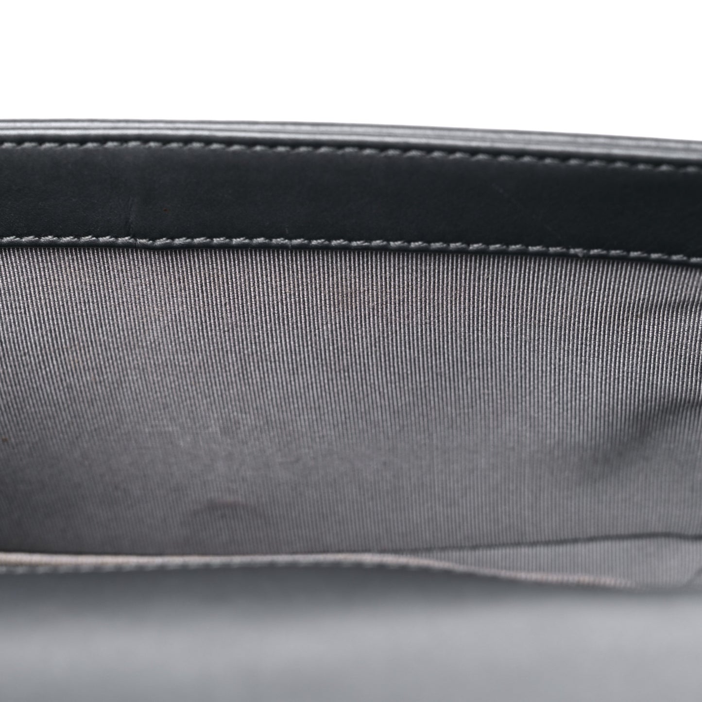 Lambskin Quilted Small Boy Flap Dark Grey