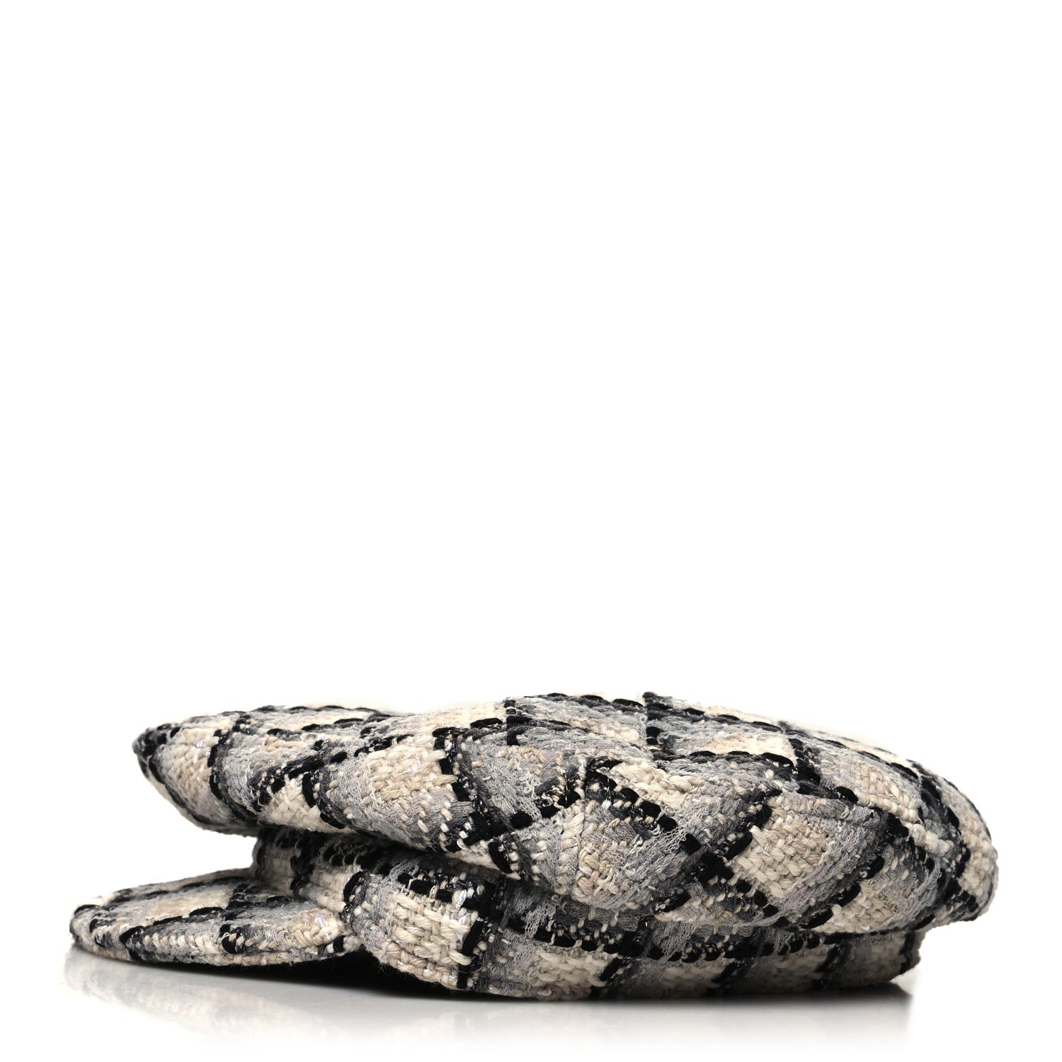 Chanel Cotton Tweed CC Beret L White 6 of 10