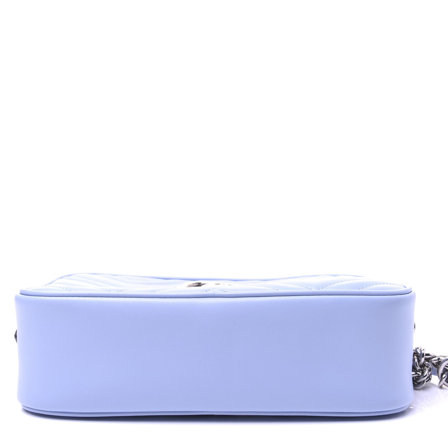Calfskin Matelasse Small GG Marmont Chain Shoulder Bag Porcelain Light Blue