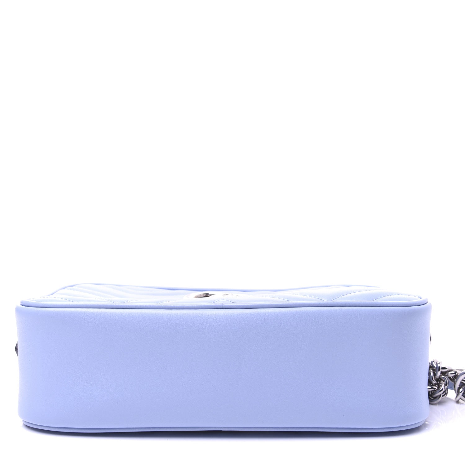 Gucci Calfskin Matelasse Small GG Marmont Chain Shoulder Bag Porcelain Light Blue 10 of 12