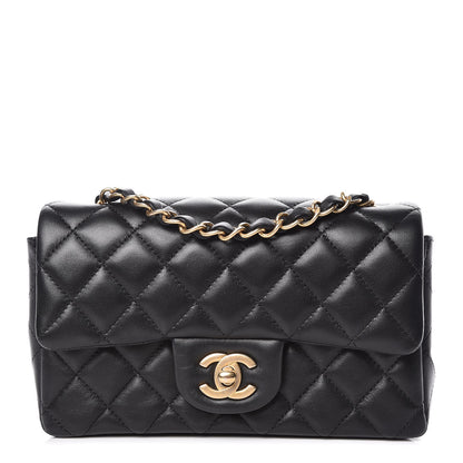 Chanel Lambskin Quilted Mini Rectangular Flap Black 1 of 10