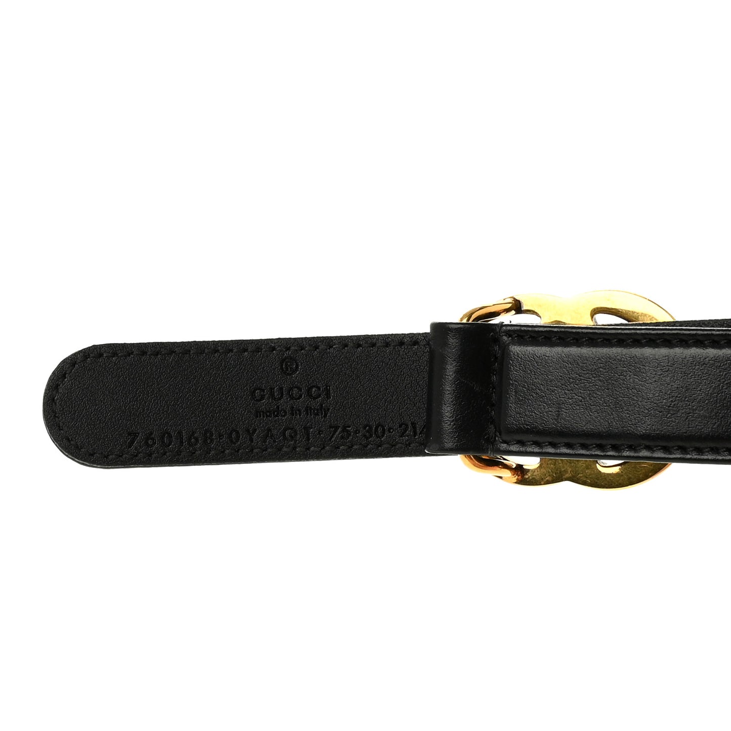 Calfskin GG Marmont Thin Chain Belt 75 30 Black