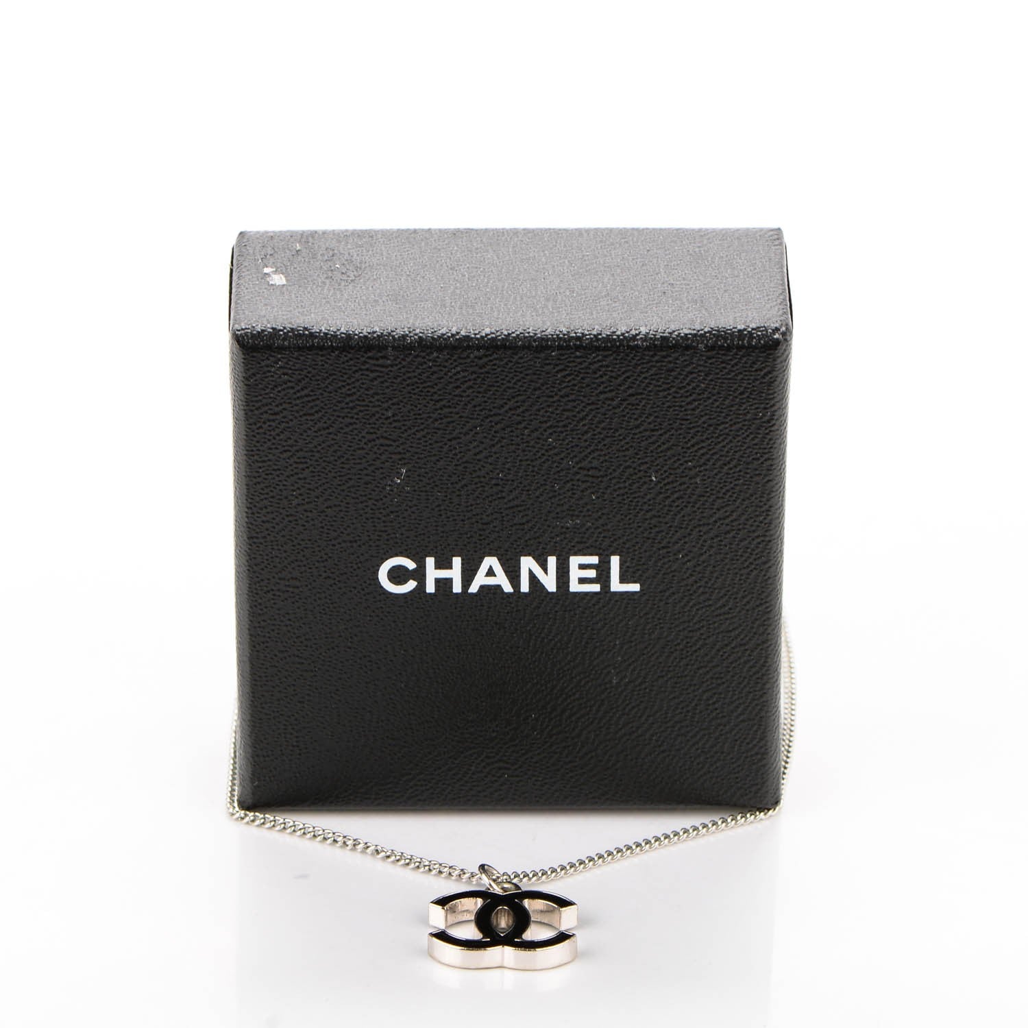 Chanel Enamel CC Necklace Black 6 of 6