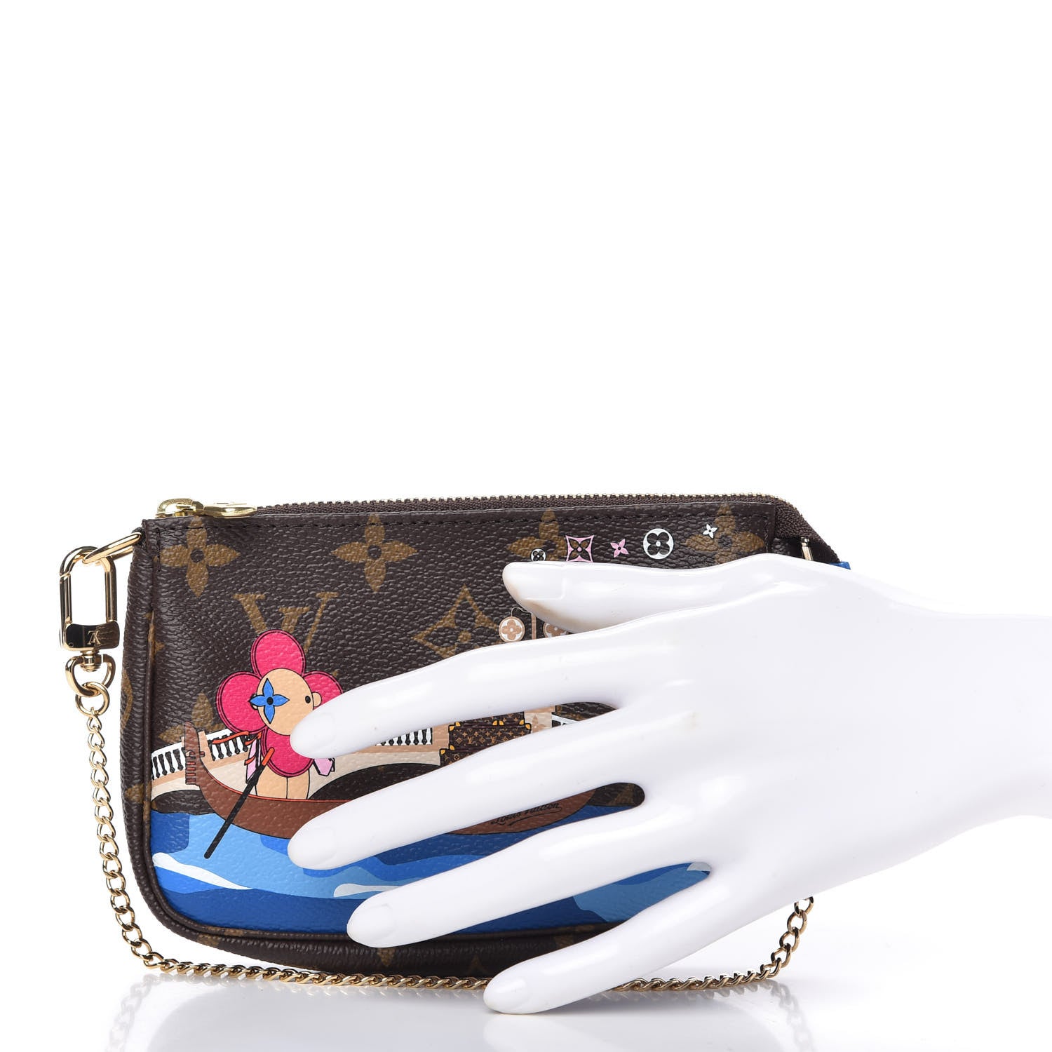 Louis Vuitton Monogram 2019 Christmas Animation Mini Venice Pochette Accessories Blue 2 of 8