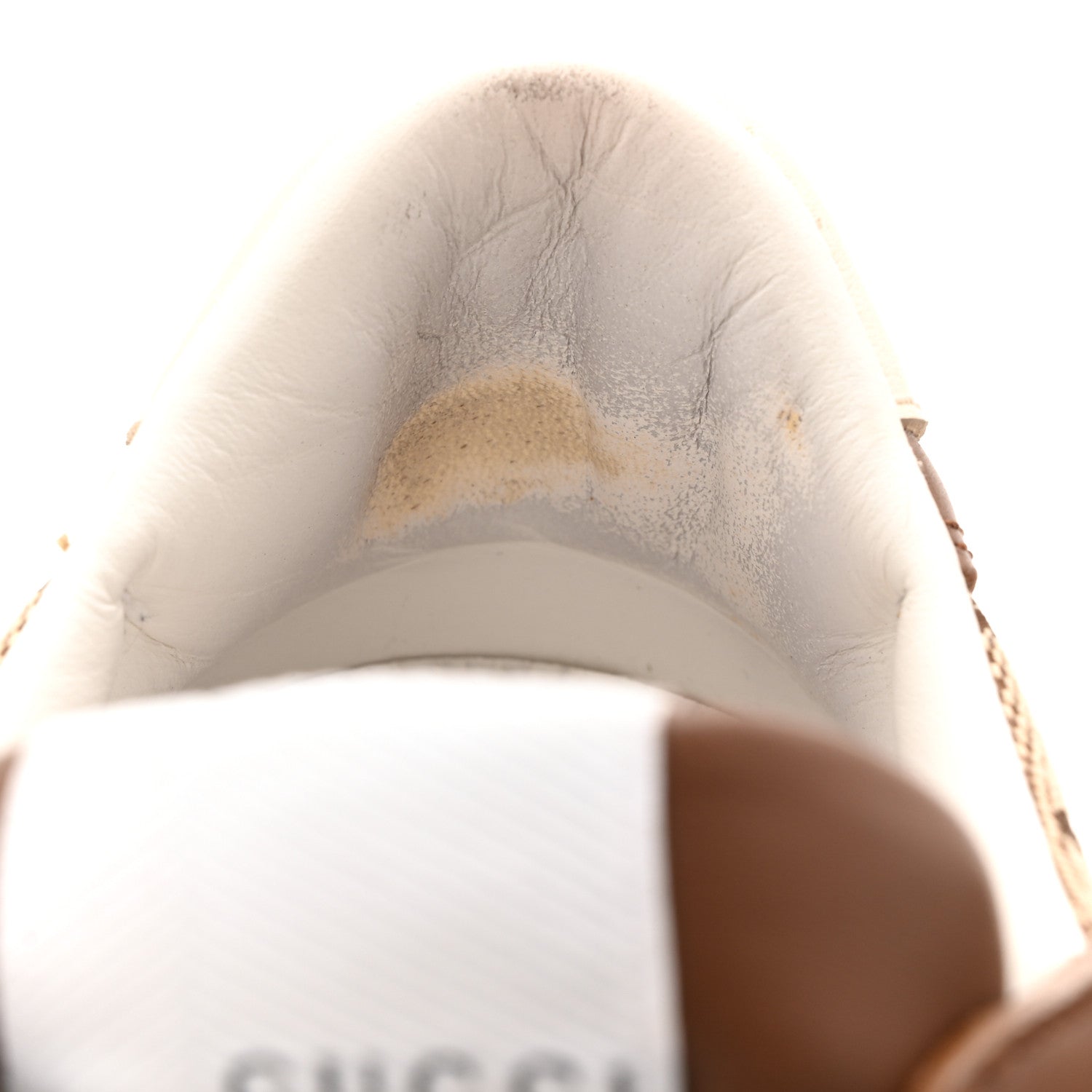 Gucci Calfskin GG Monogram Womens Platform 55mm Sneakers 35.5 Hezelnut Beige Ebony Mystic White 10 of 10