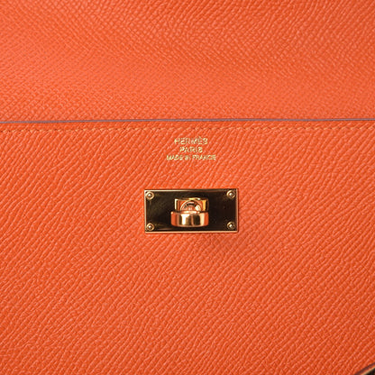 Hermes Epsom Kelly Longue Wallet Orange 6 of 9