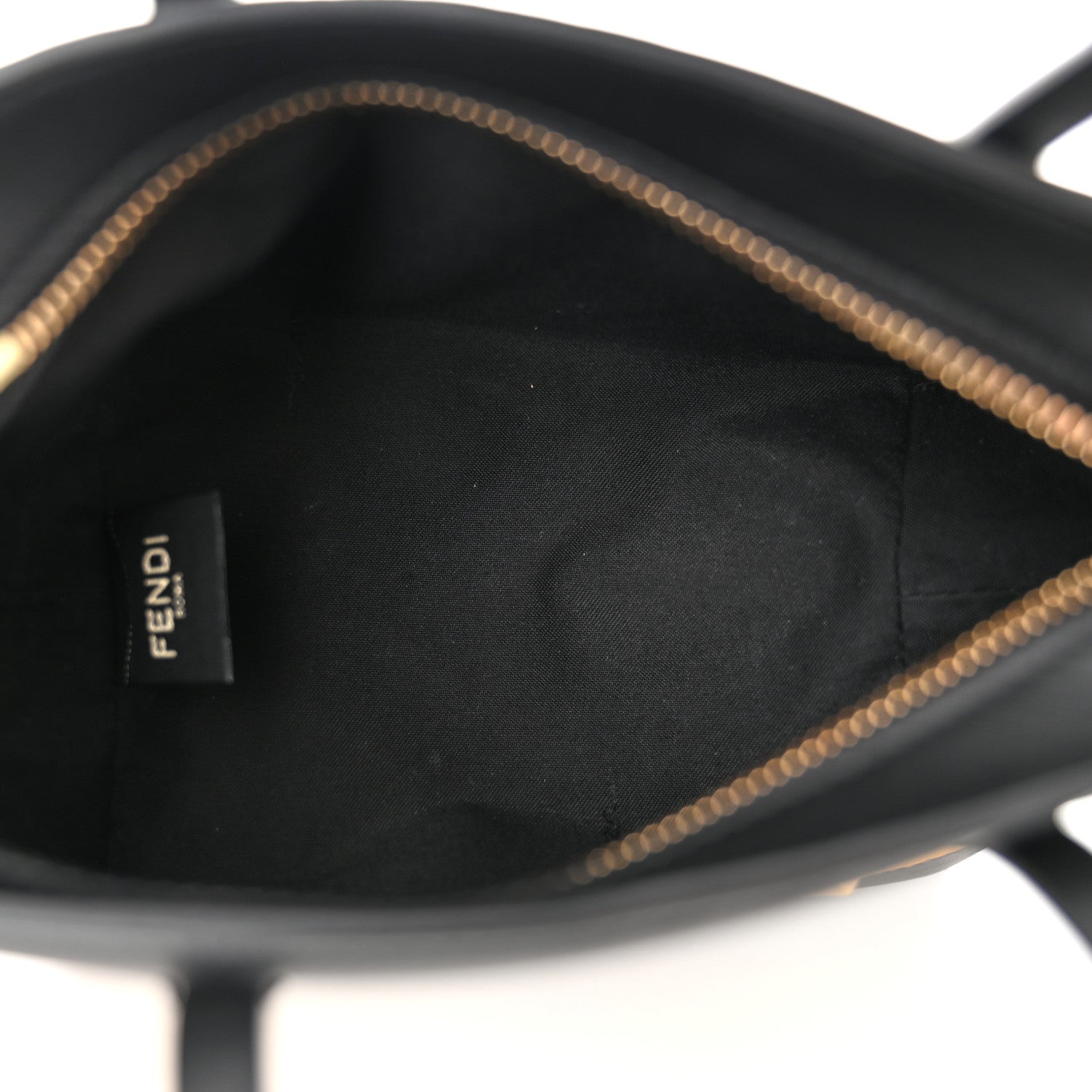 Fendi Vitello Dolce Elite Monster Eye Mini Roll Tote Black 5 of 10