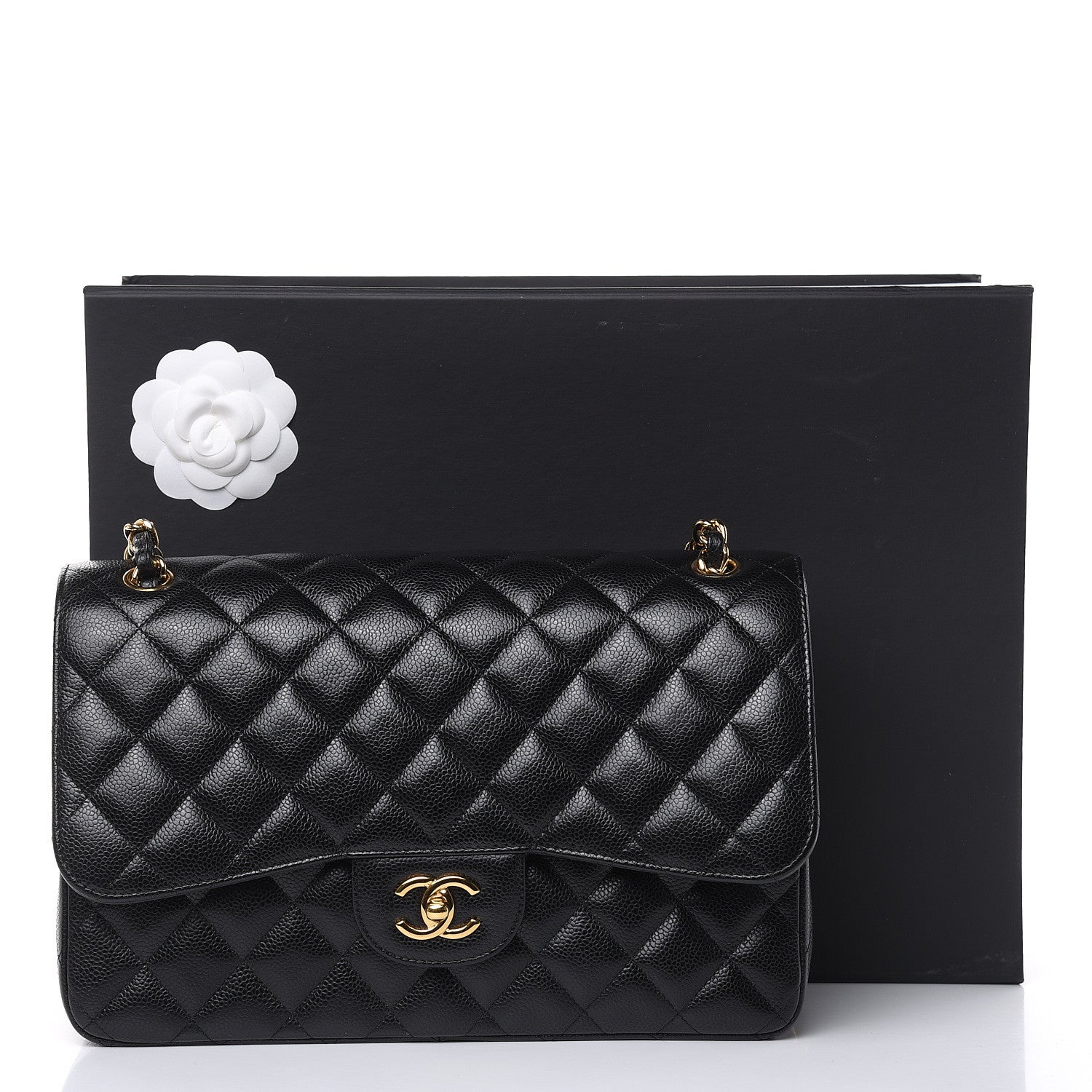Chanel Caviar Quilted Jumbo Double Flap Black 13 of 13