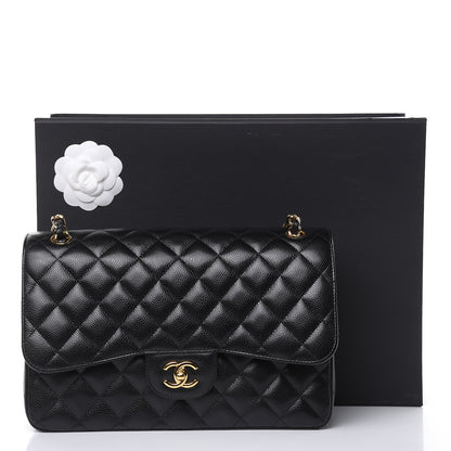 Chanel Caviar Quilted Jumbo Double Flap Black 13 of 13