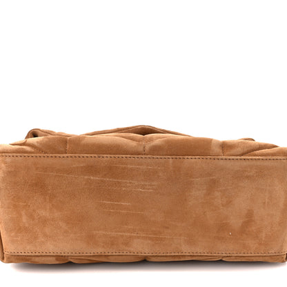 Saint Laurent Suede Calfskin Quilted Small Loulou Puffer Monogram Chain Satchel Cinnamon 11 of 12