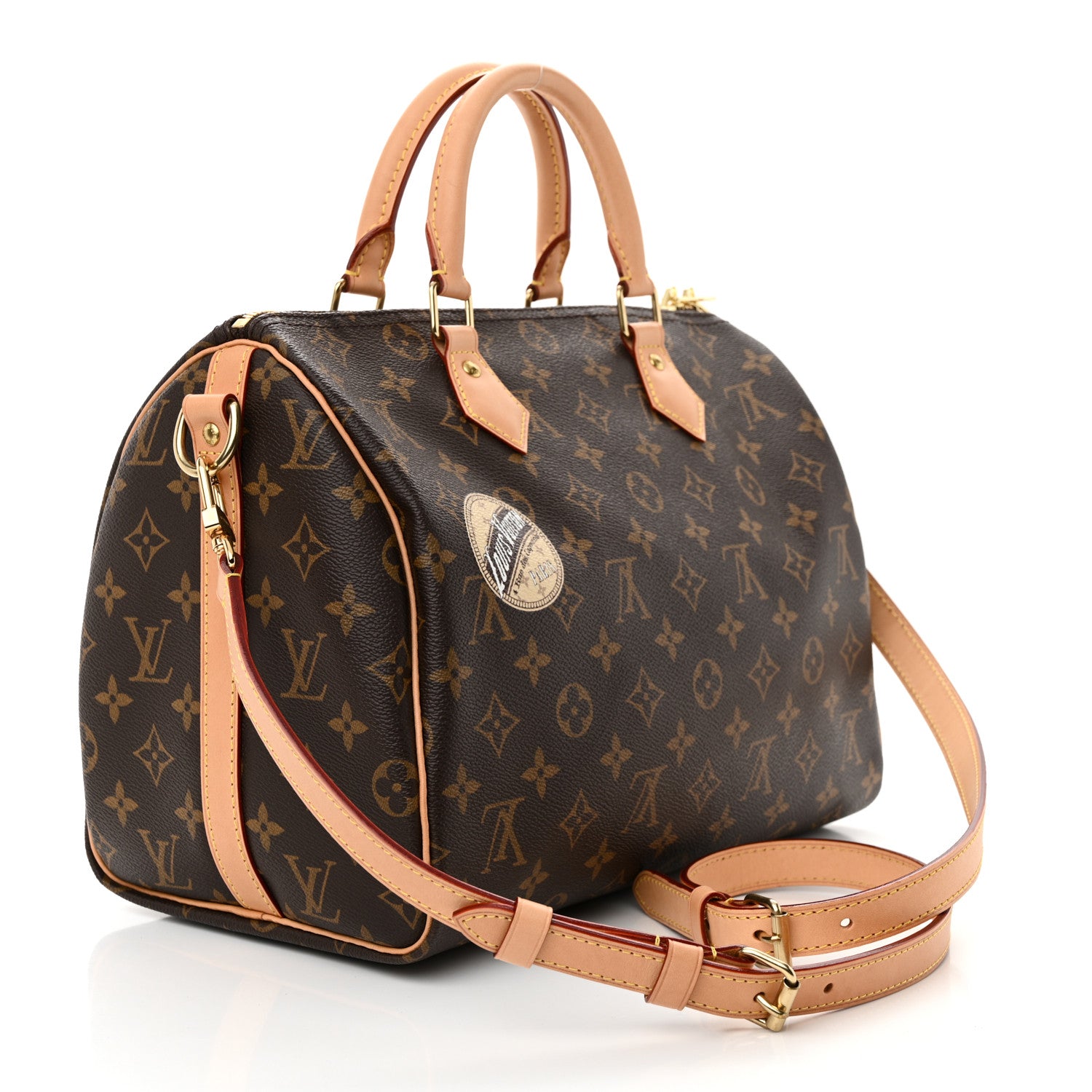 Louis Vuitton Monogram World Tour Speedy Bandouliere 30 3 of 9