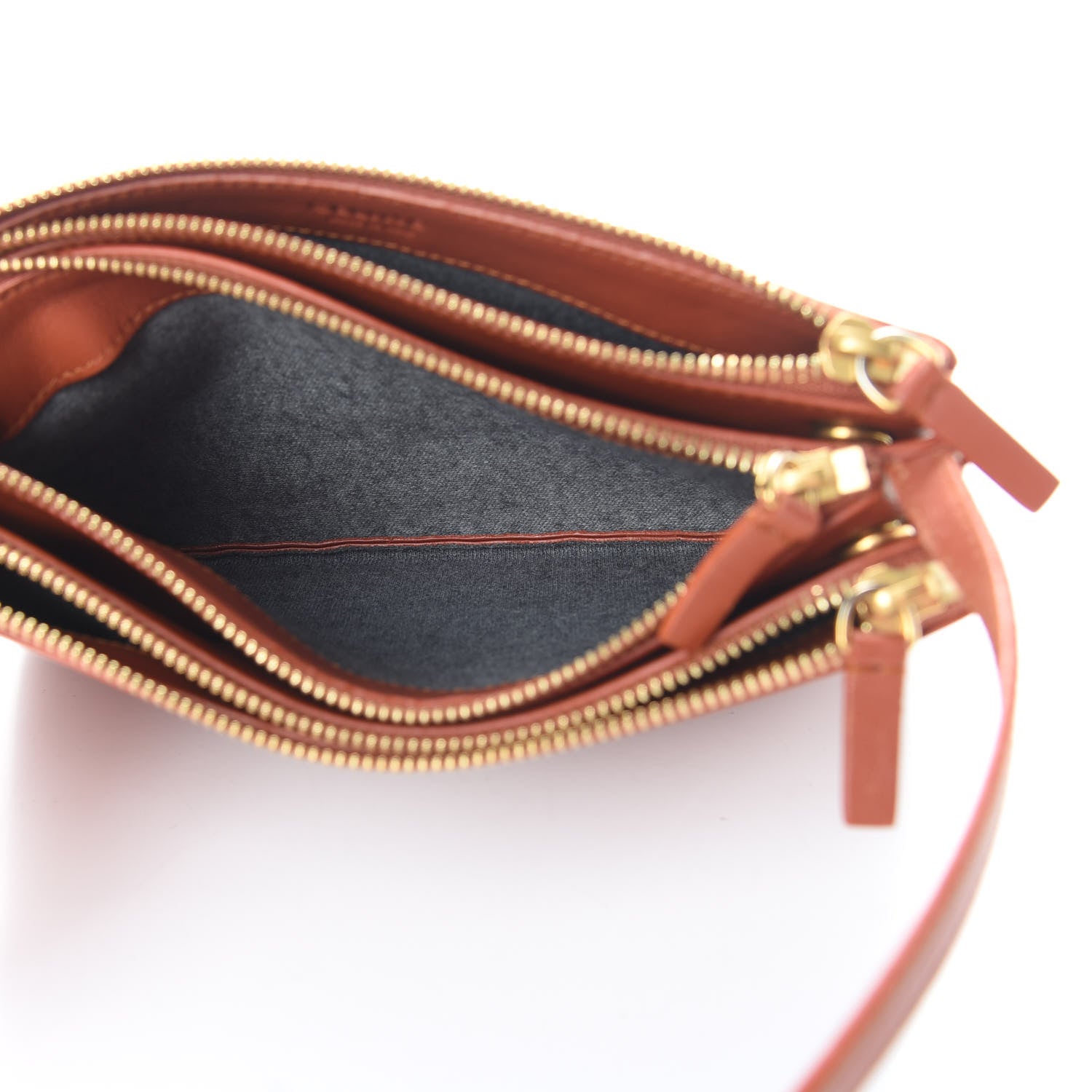 Celine Lambskin Small Trio Crossbody Bag Tan 6 of 16