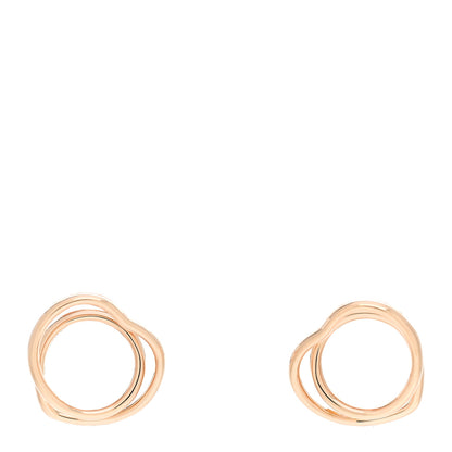 Hermes 18K Rose Gold TPM Vertige Coeur Earrings 1 of 4