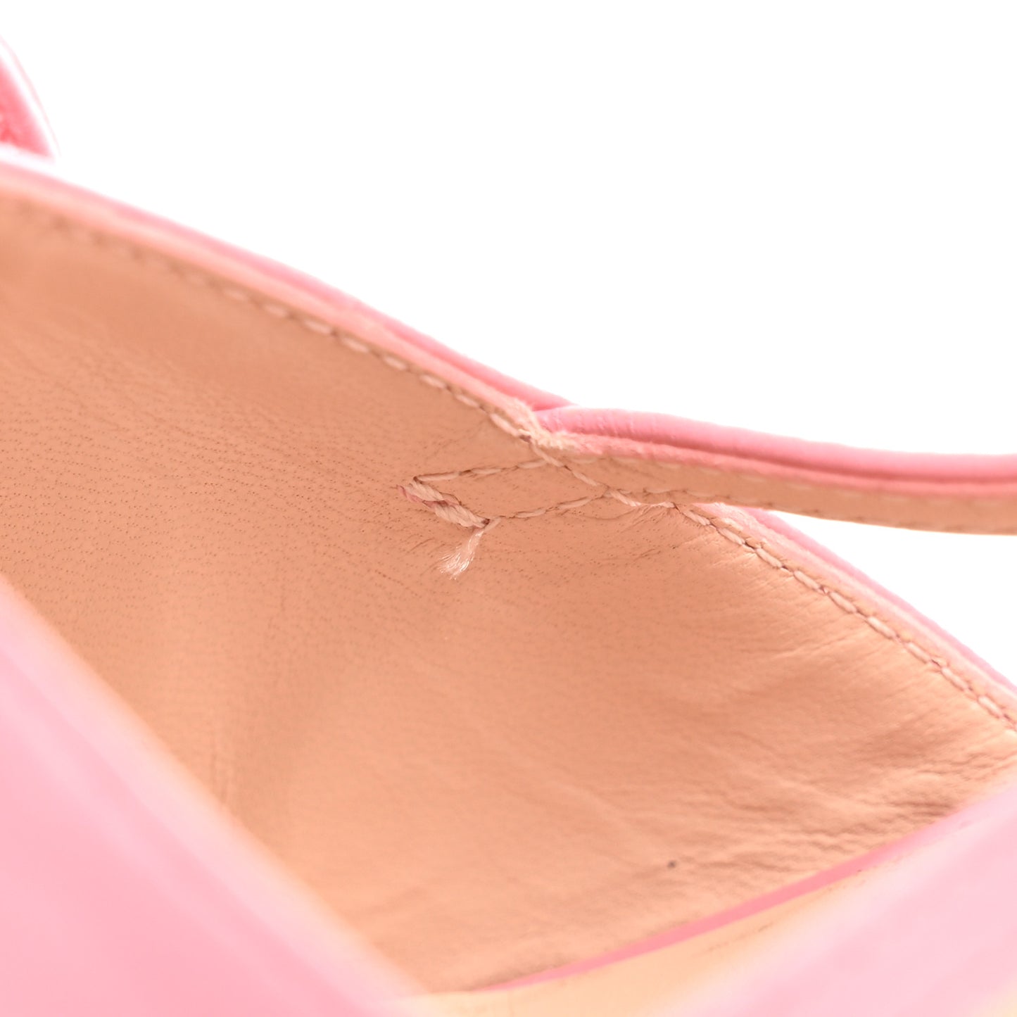 Nappa Bow Ankle Strap Platform Sandals 38.5 Butterfly Pink