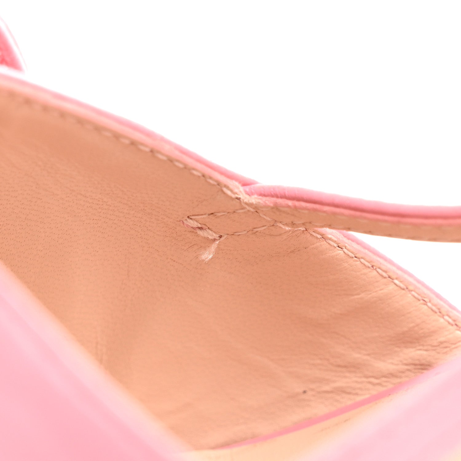 Gucci Nappa Bow Ankle Strap Platform Sandals 38.5 Butterfly Pink 8 of 10