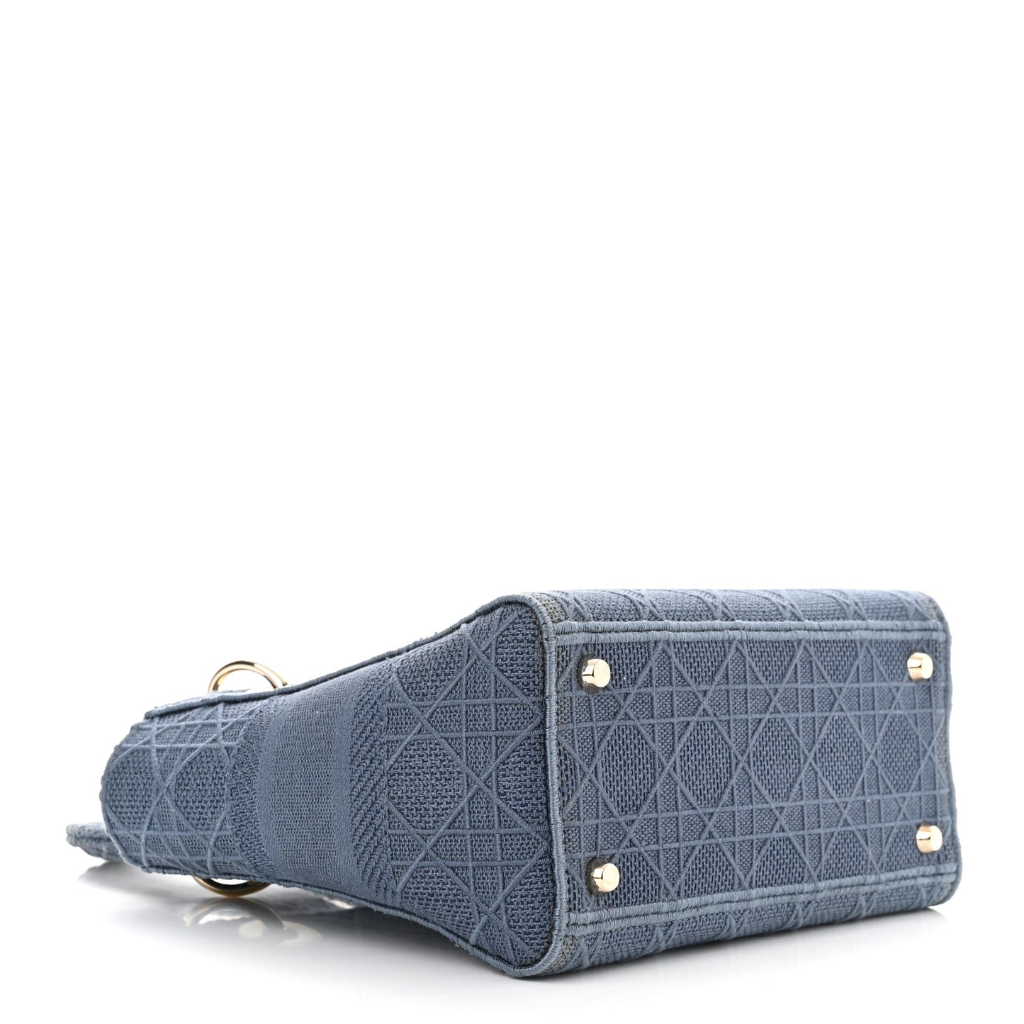 Canvas Embroidered Cannage Medium Lady D-Lite Denim Blue