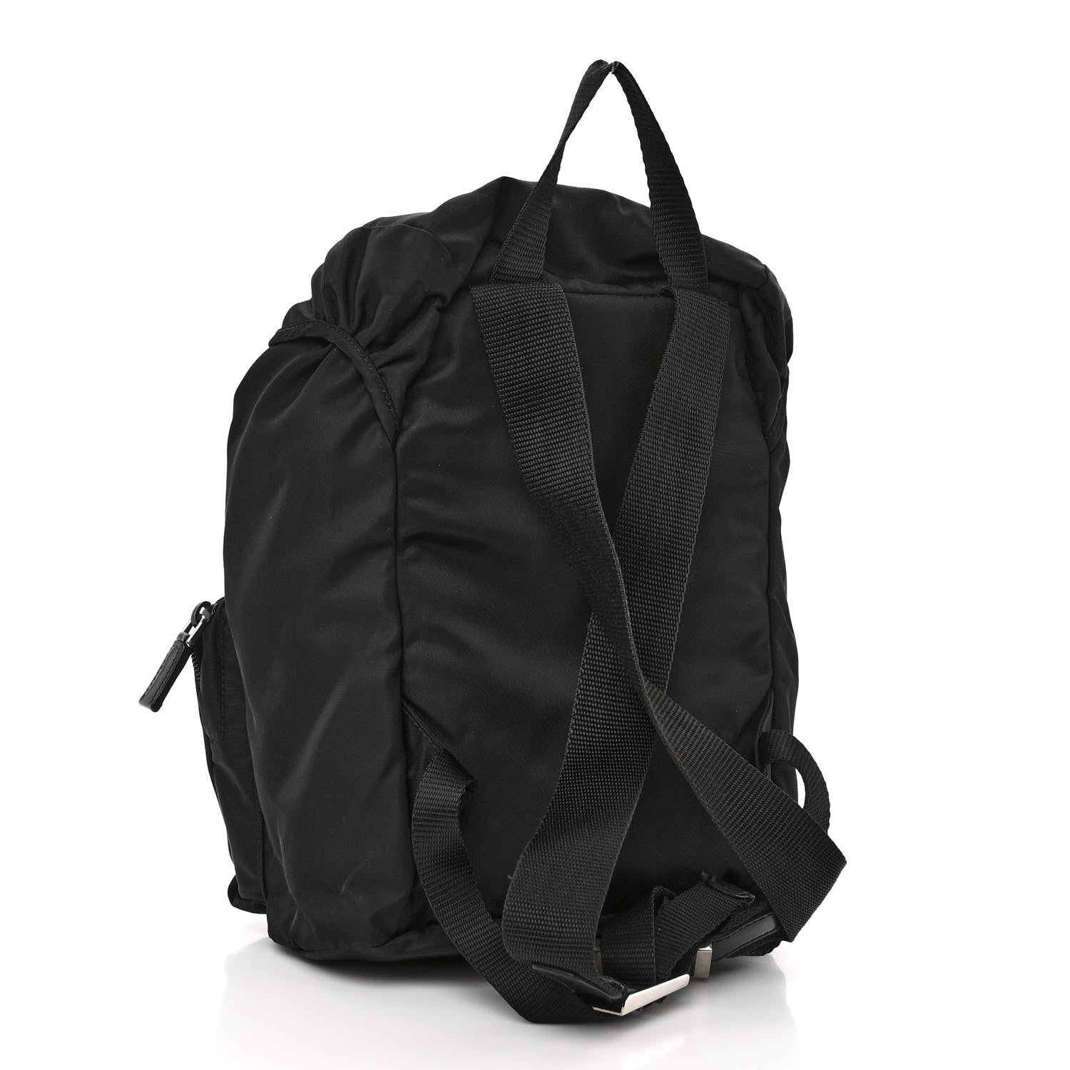 Prada Tessuto Nylon Vela Small Double Buckle Backpack Black 3 of 12