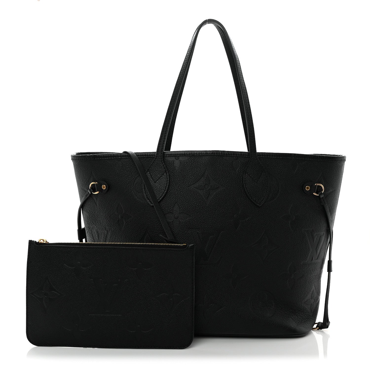 Louis Vuitton Empreinte Monogram Giant Neverfull MM Black 3 of 12