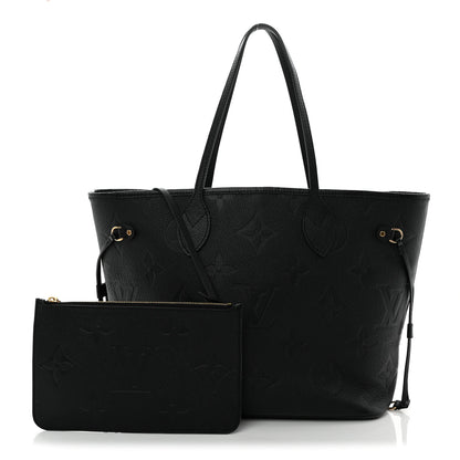 Louis Vuitton Empreinte Monogram Giant Neverfull MM Black 3 of 12