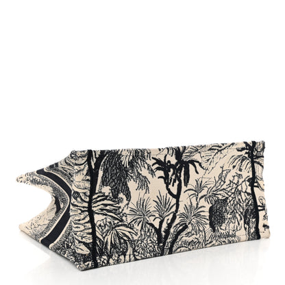 Christian Dior Canvas Embroidered Medium Palms Toile De Jouy Book Tote Blue 4 of 17