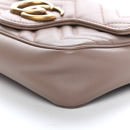 Gucci Calfskin Matelasse Super Mini GG Marmont Shoulder Bag Porcelain Rose 16 of 20