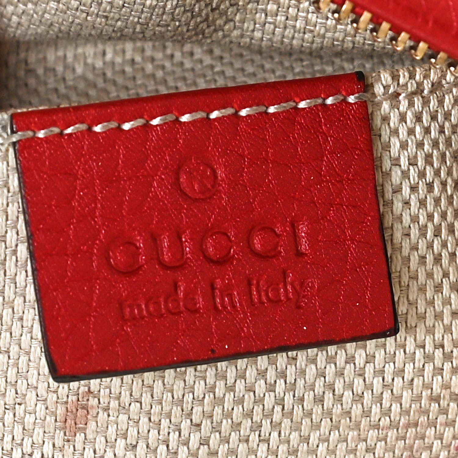 Gucci Pebbled Calfskin Mini Soho Chain Bag Tabasco Red 6 of 14