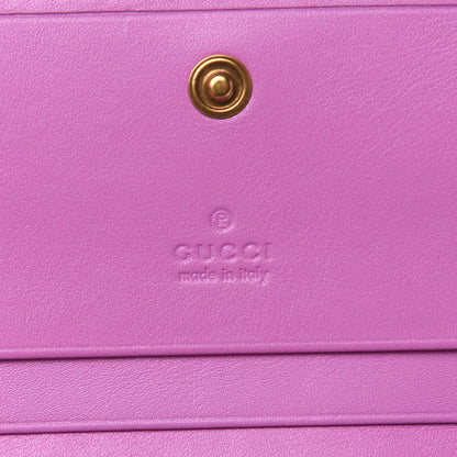 Gucci Calfskin Matelasse GG Marmont Card Case Candy Mousse 6 of 8
