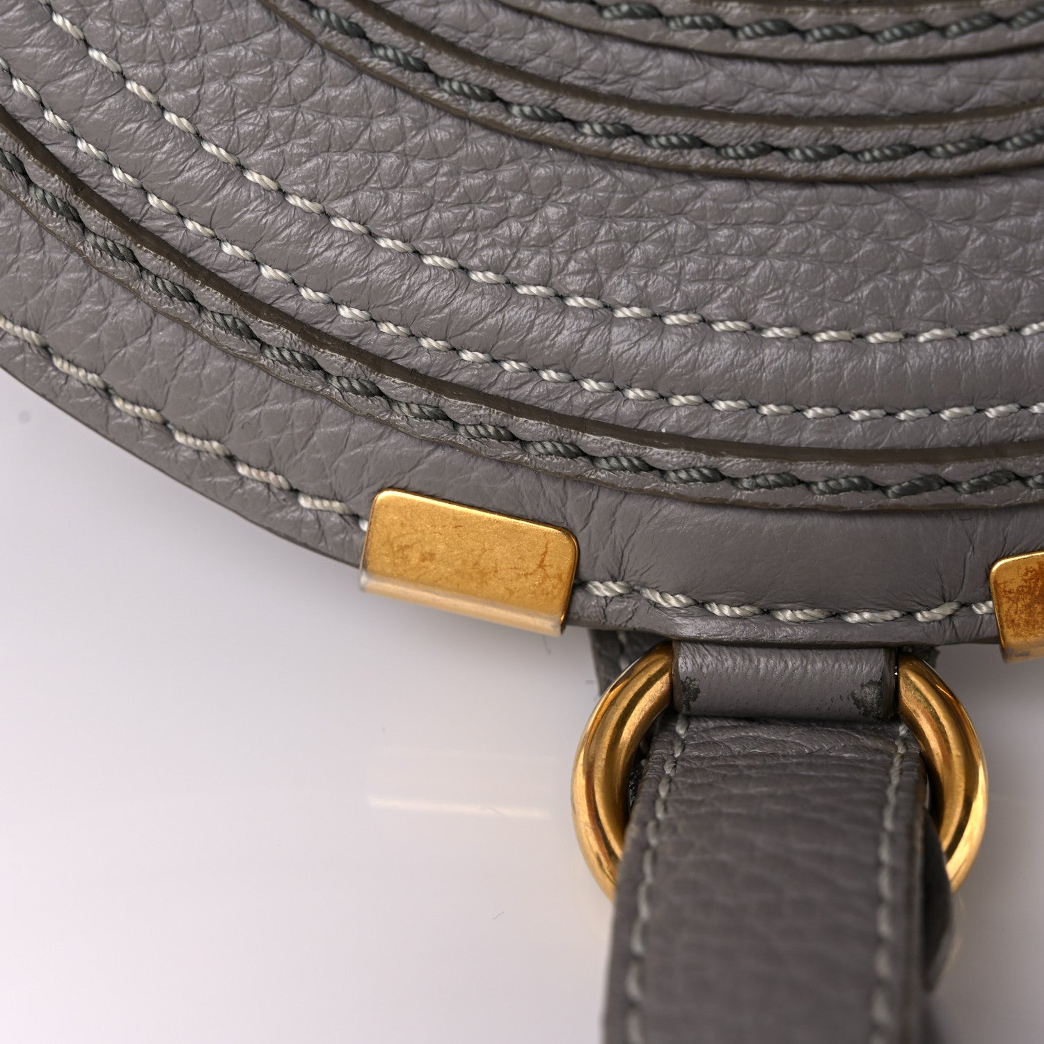 Chloe Calfskin Mini Marcie Round Crossbody Bag Cashmere Grey 17 of 17