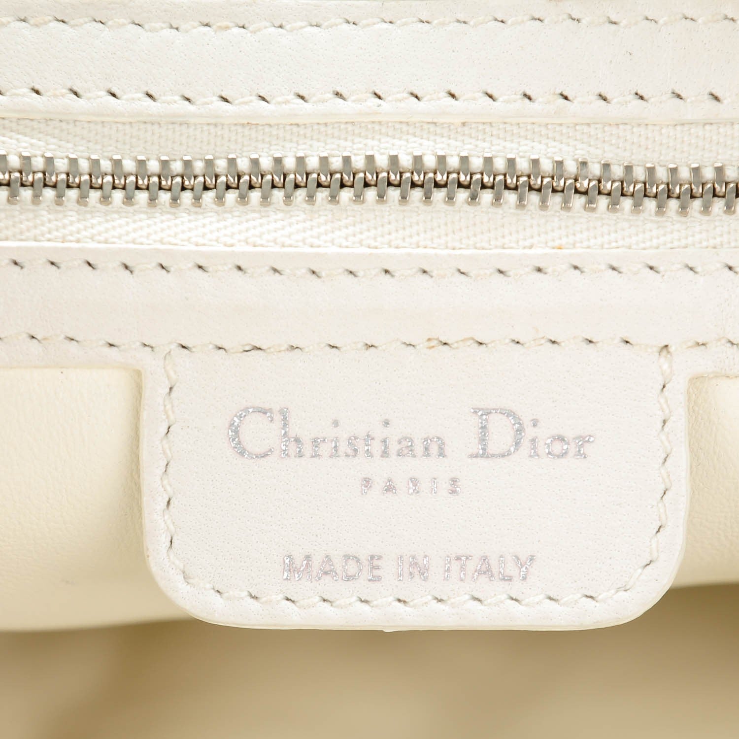 Christian Dior Lambskin Cannage Dior Soft Tote White 6 of 13