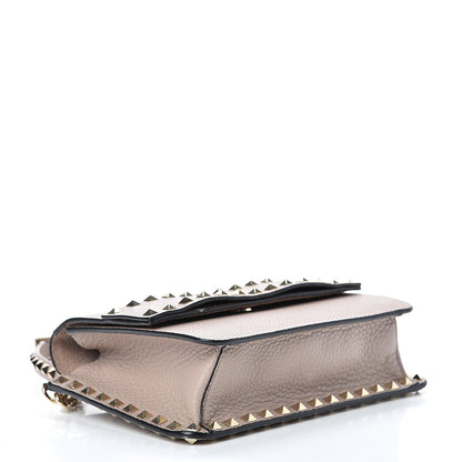 Valentino Garavani Pebbled Calfskin Rockstud Side Slip Crossbody Poudre 3 of 11