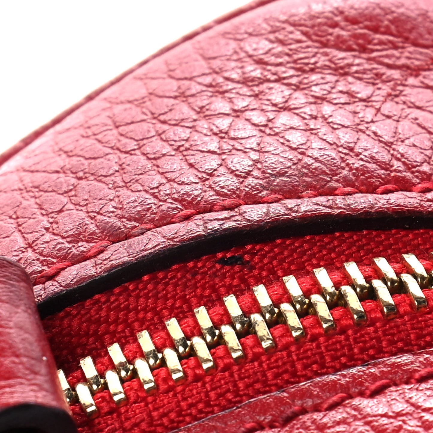 Pebbled Calfskin Small Soho Disco Bag Tabasco Red