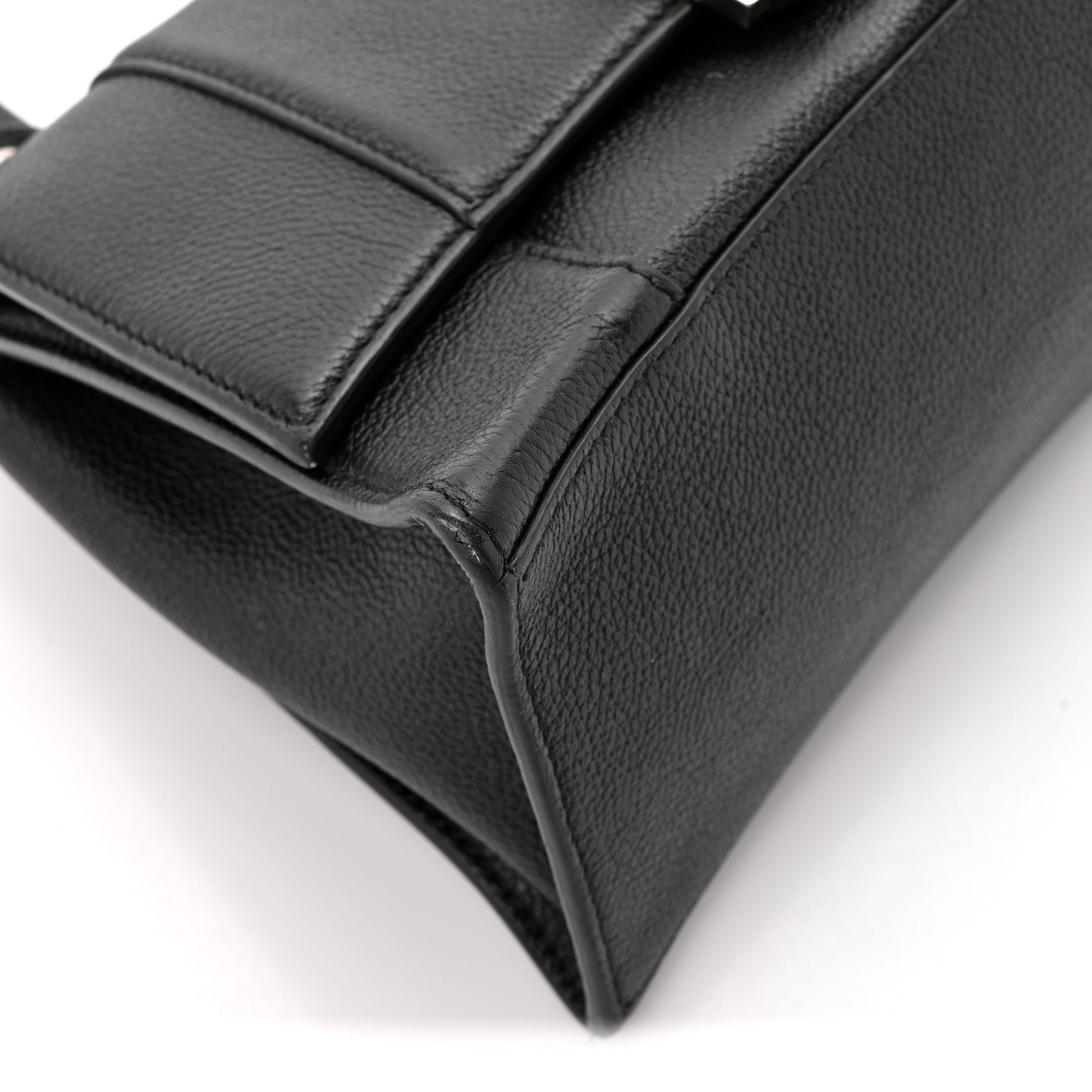 Balenciaga Grained Calfskin Small Hourglass Top Handle Bag Black 11 of 14