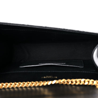 Saint Laurent Grain De Poudre Textured Mixed Matelasse Triquilt Small Monogram Satchel Black 6 of 12