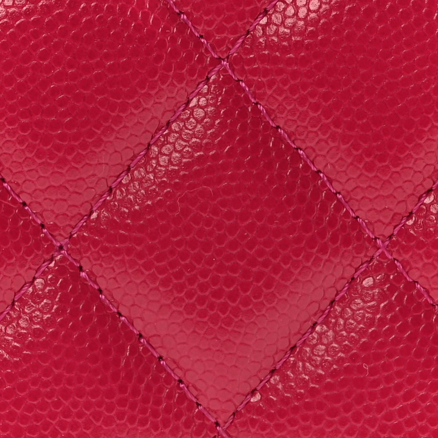 Caviar Quilted Twist Your Buttons Wallet On Chain WOC Fuchsia