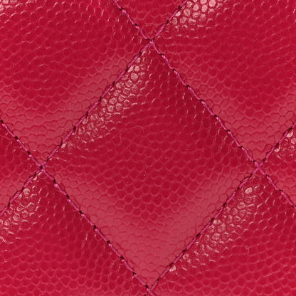 Chanel Caviar Quilted Twist Your Buttons Wallet On Chain WOC Fuchsia 8 of 11