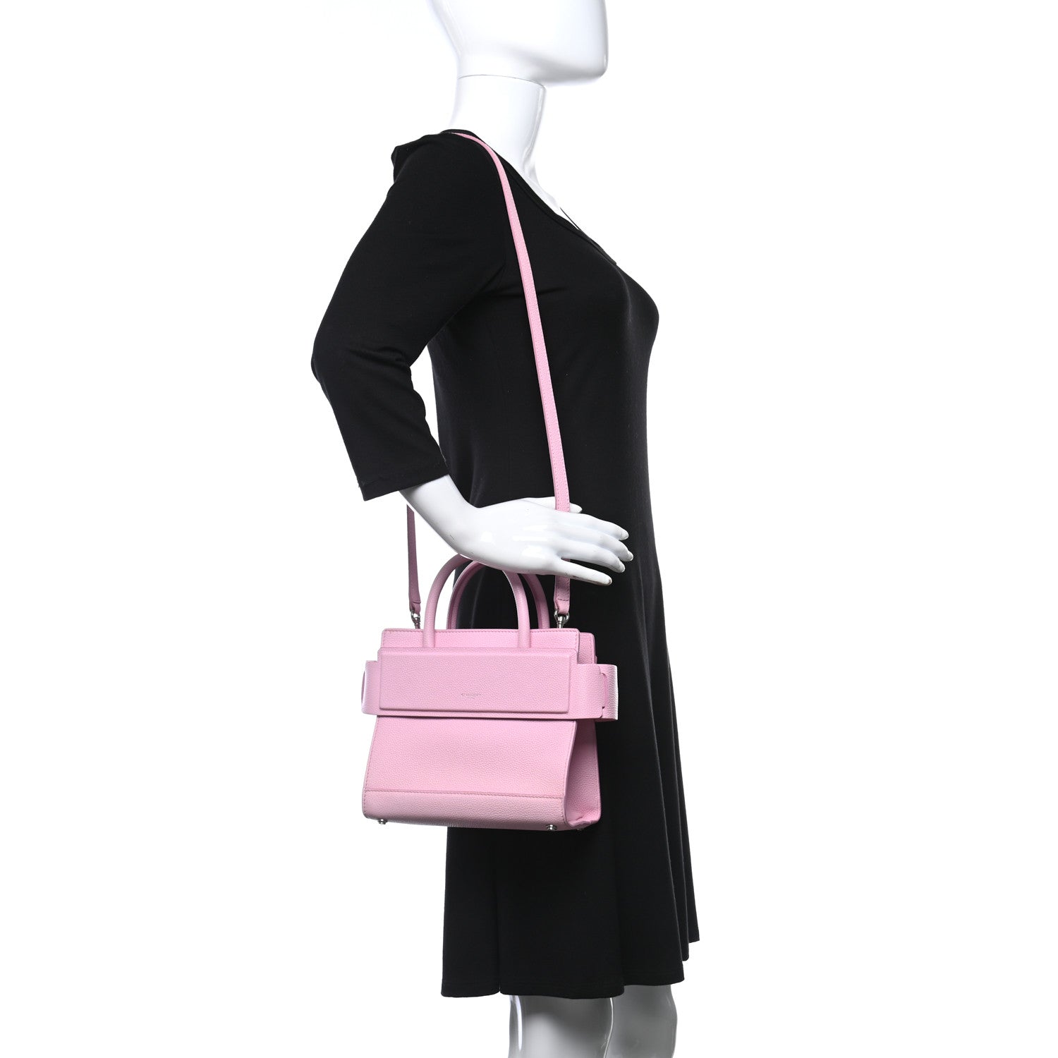 Givenchy Grained Calfskin Mini Horizon Satchel Bright Pink 2 of 11