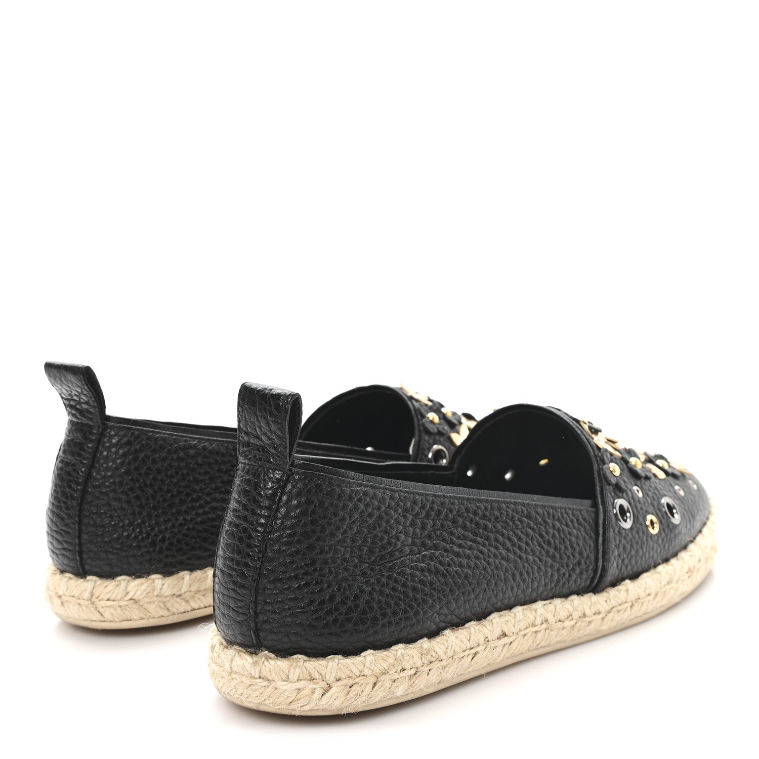 Louis Vuitton Calfskin Tropical Bloom Espadrille Flat 40 Black 5 of 9